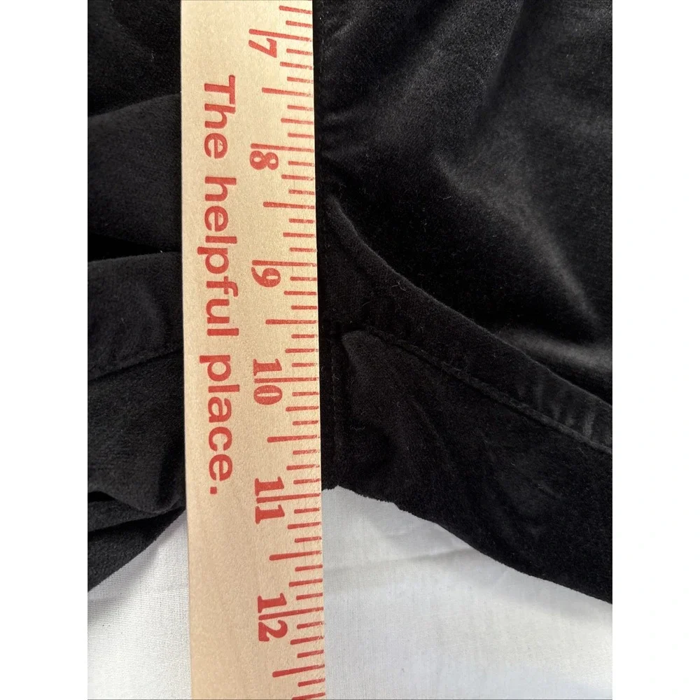 VTG Christopher & Banks Women’s Pants Size 10 Black Velvet Feel 5 Pockets 34x31